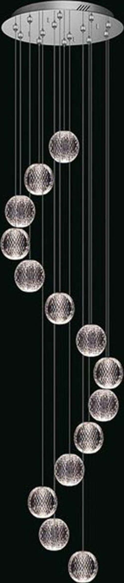 Lampadario-A-Sospensione-Moderno-Diamante-Acrilico-Cromo-14-Luci-Led-58,8W