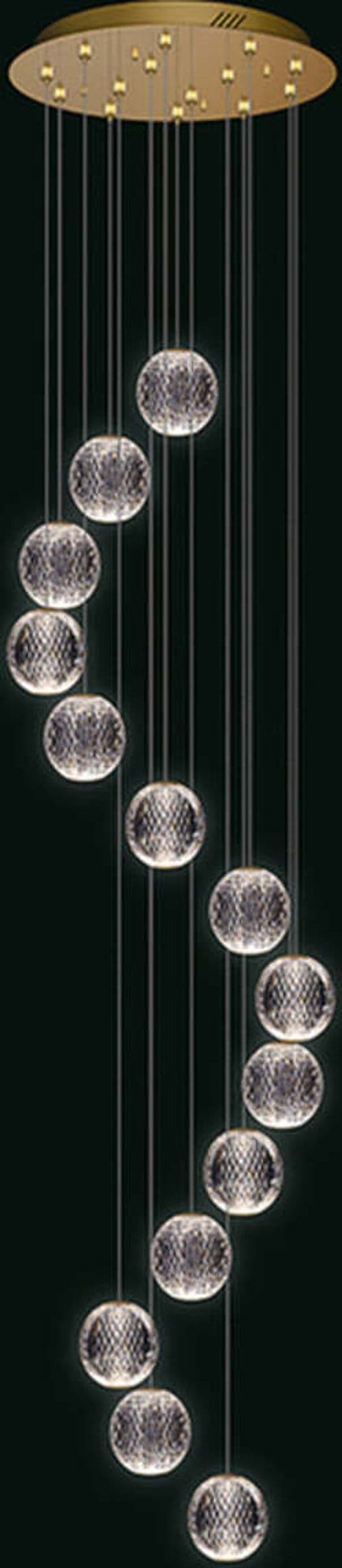Lampadario-A-Sospensione-Moderno-Diamante-Acrilico-Oro-14-Luci-Led-58,8W