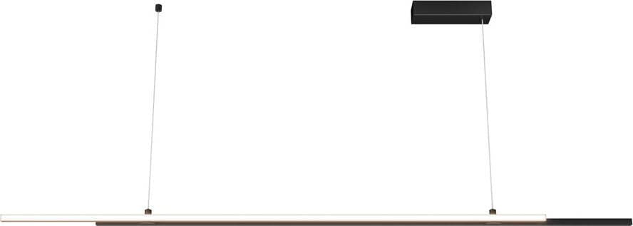 Lampadario-A-Sospensione-Moderno-Halo-Alluminio-Nero-2-Luci-Led-48W
