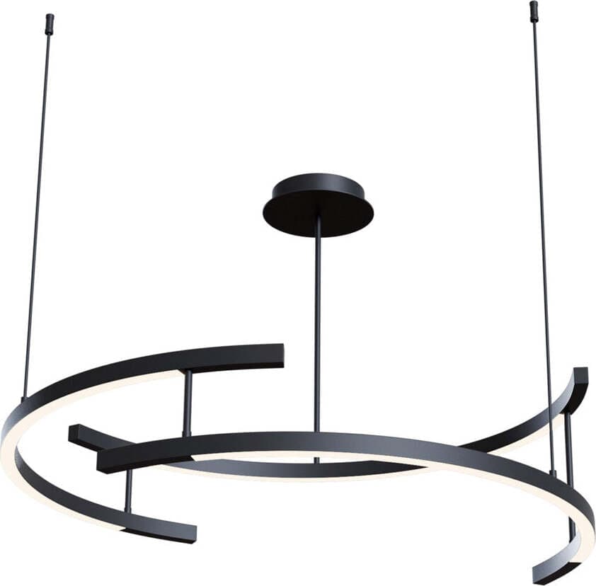 Lampadario-A-Sospensione-Moderno-Line-Alluminio-Nero-3-Led-52W