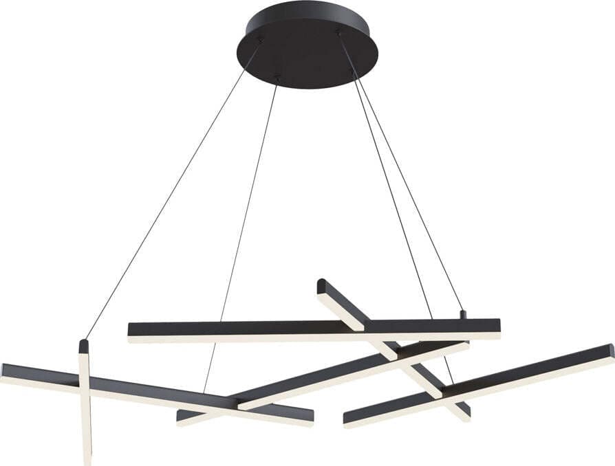 Lampadario-A-Sospensione-Moderno-Line-Alluminio-Nero-6-Luci-Led-79W