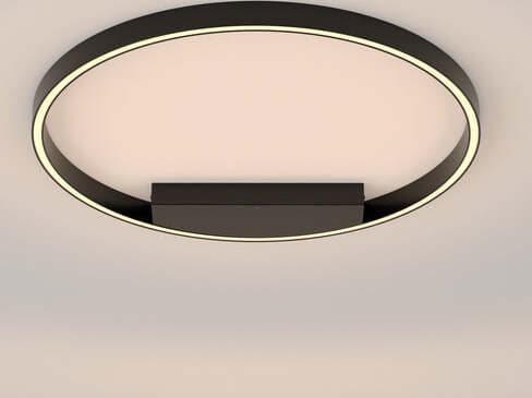 Lampadario-A-Sospensione-Moderno-Rim-Alluminio-Nero-1-Luce-Led-37W