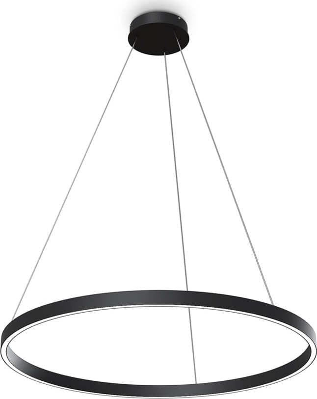 Lampadario-A-Sospensione-Moderno-Rim-Alluminio-Nero-1-Luce-Led-51W