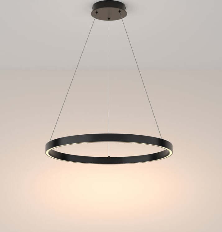 Lampadario-A-Sospensione-Moderno-Rim-Alluminio-Nero-Luce-Led-37W