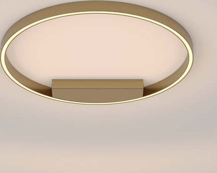 Lampadario-A-Sospensione-Moderno-Rim-Alluminio-Ottone-2-Luci-Led-37W