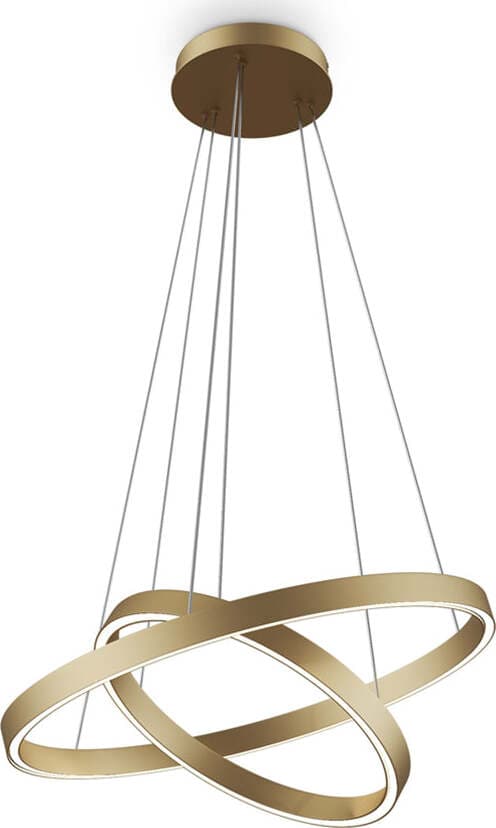 Lampadario-A-Sospensione-Moderno-Rim-Alluminio-Ottone-2-Luci-Led-61W