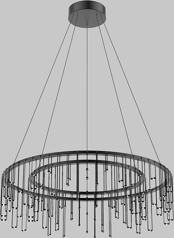 Lampadario-A-Sospensione-Moderno-Scintilla-2-Livelli-Ottone-Cromo-Nero-Led-36,7W