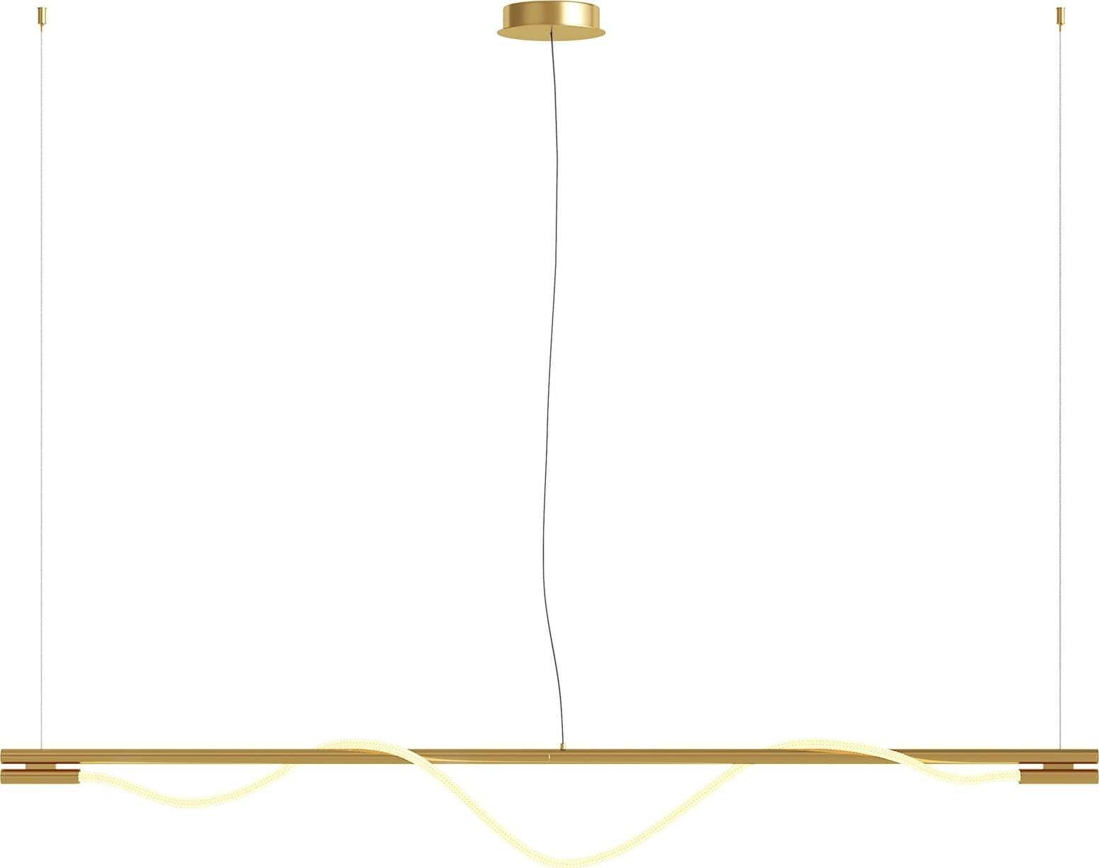 Lampadario-A-Sospensione-Moderno-Tau-Alluminio-Oro-Luce-Led-21W