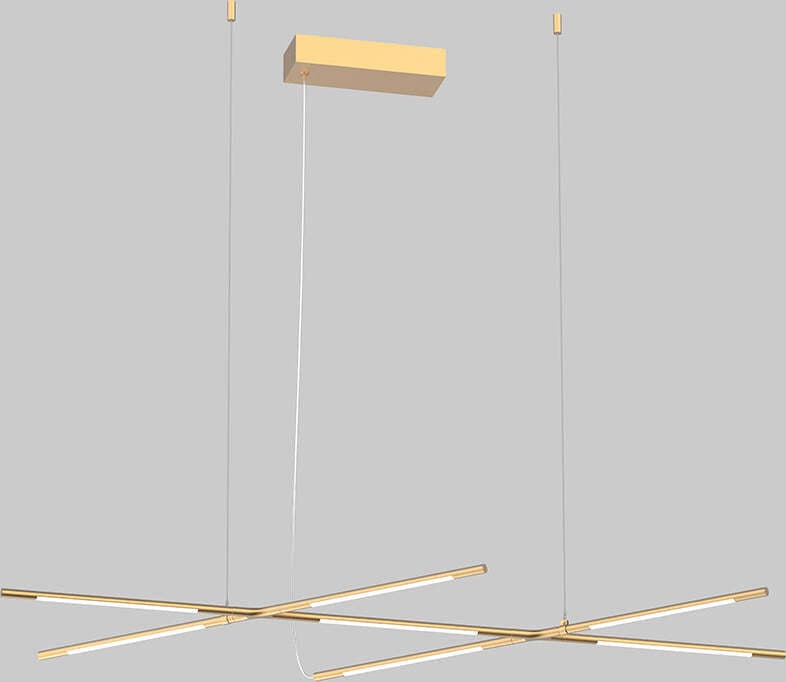 Lampadario-A-Sospensione-Moderno-Tubular-7-Luci-Metallo-Oro-Satinato-Led-28W