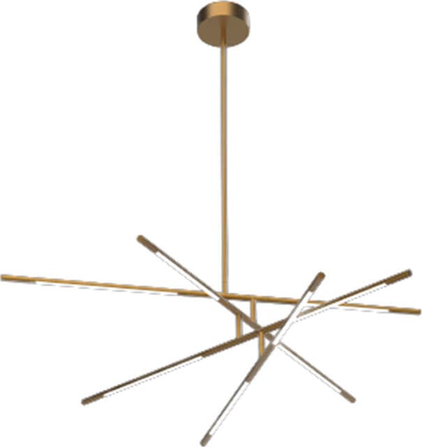 Lampadario-A-Sospensione-Moderno-Tubular-8-Luci-Metallo-Oro-Satinato-Led-40W