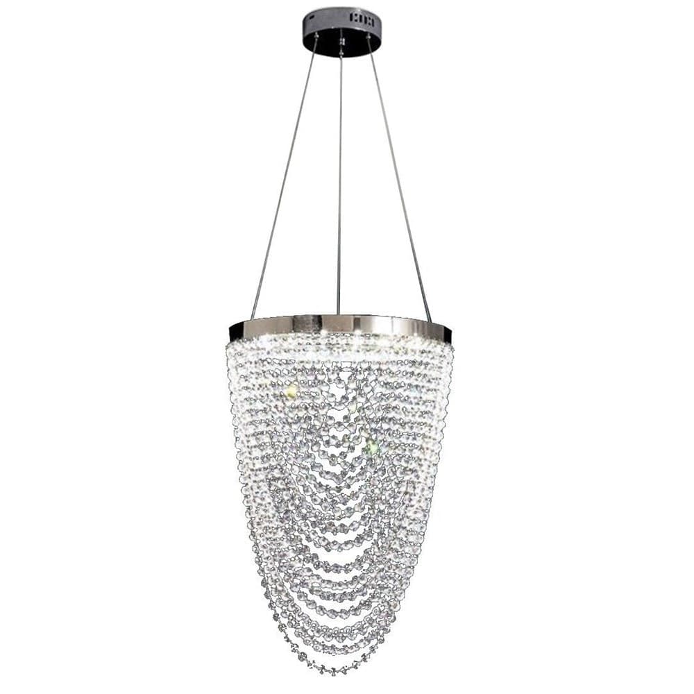 LAMPADARIO A SOSPENSIONE SOFFITTO LED 35W MODERNO CRISTALLI LUCE FREDDA 6500K B75 in Lampade a sospensione Trade Shop italia - Napoli, commercioVirtuoso.it