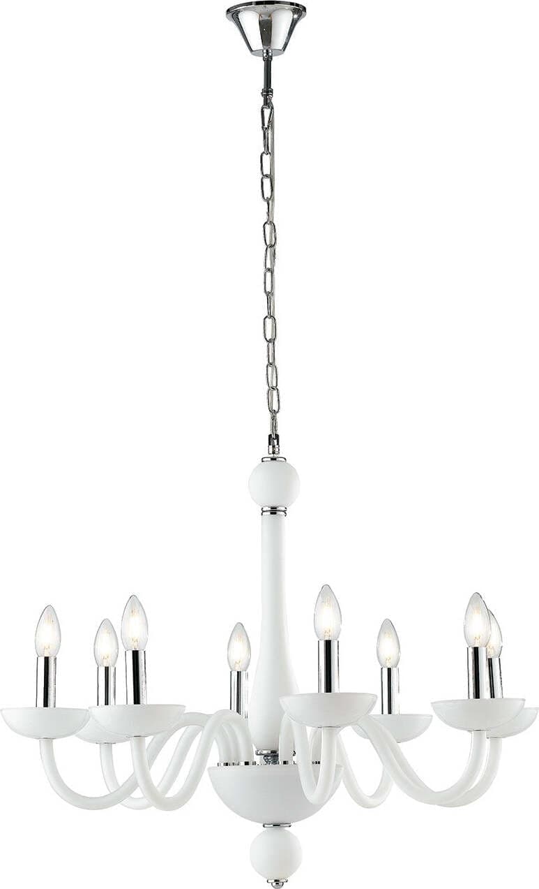 Lampadario Alfiere Bianco 8Xe14 74X59Cm Illuminazione/Illuminazione per interni/Lampadari lampade a sospensione e plafoniere/Lampadari Led Mall Home - Napoli, Commerciovirtuoso.it