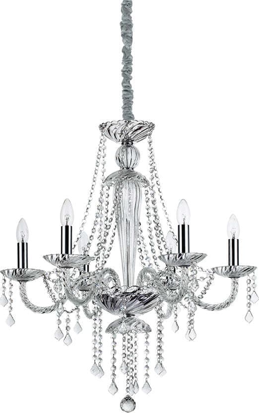 Lampadario-Classico-Amadeus-Metallo-Cristallo-Trasparente-6-Luci-E14