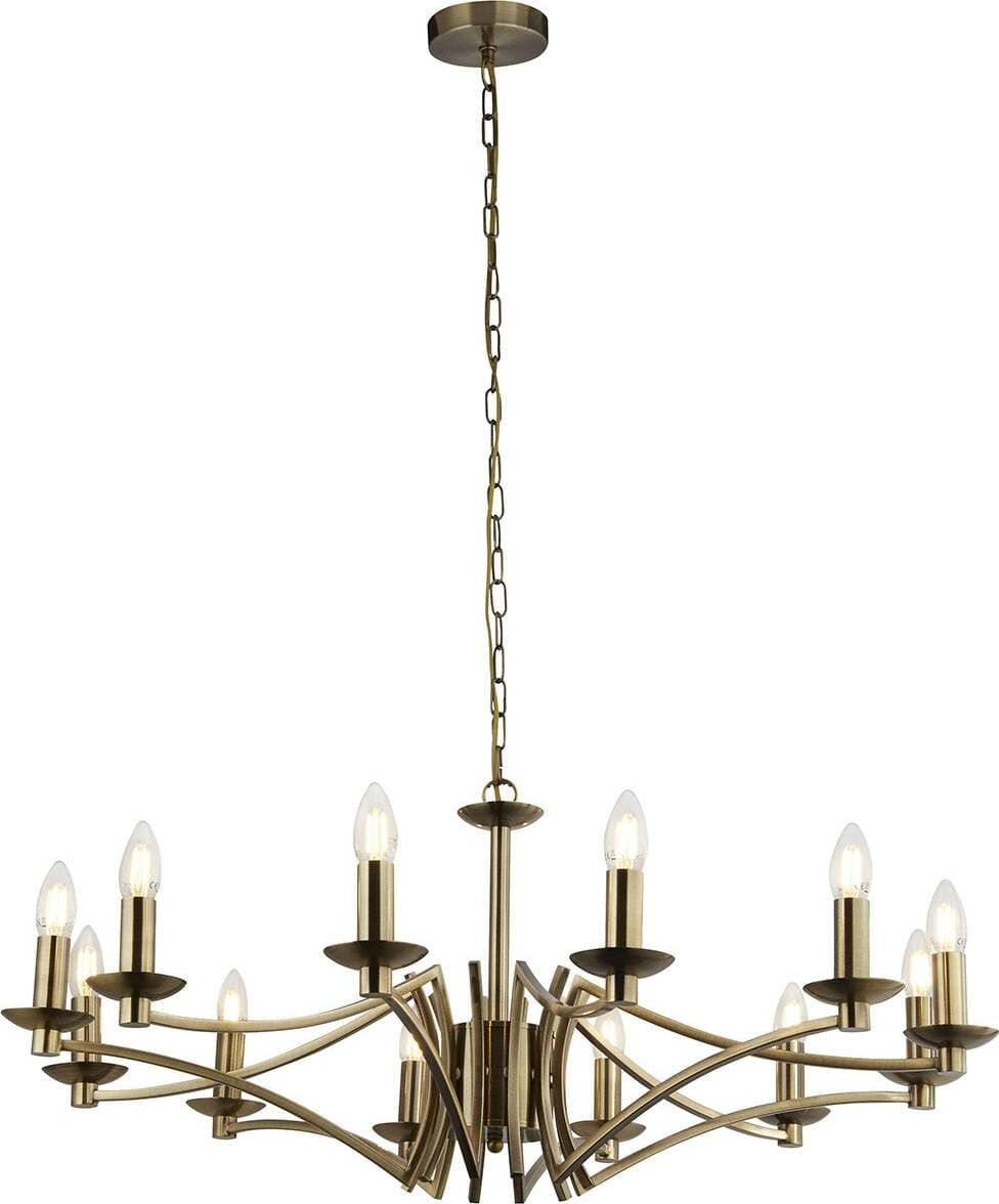 Lampadario-Classico-Ascot-Acciaio-Ottone-12-Luci-E14