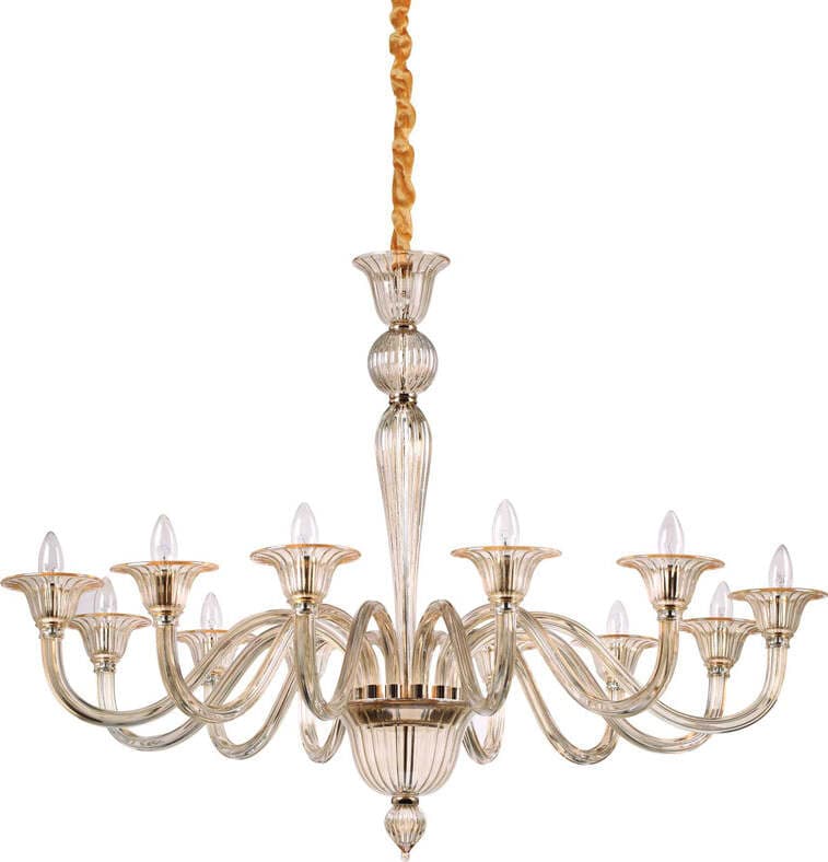 Lampadario-Classico-Brigitta-Vetro-Ambra-12-Luci-E14
