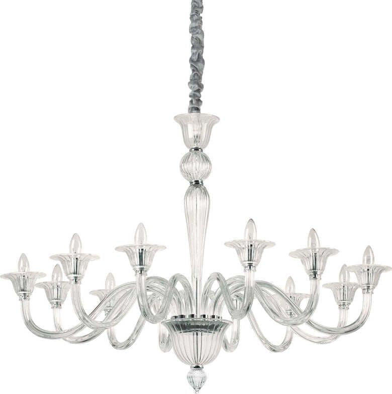 Lampadario-Classico-Brigitta-Vetro-Trasparente-12-Luci-E14
