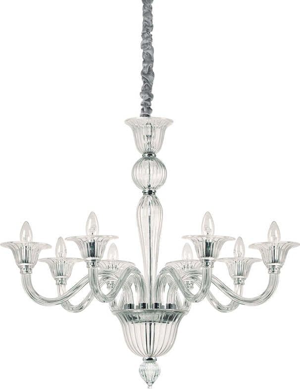Lampadario-Classico-Brigitta-Vetro-Trasparente-8-Luci-E14