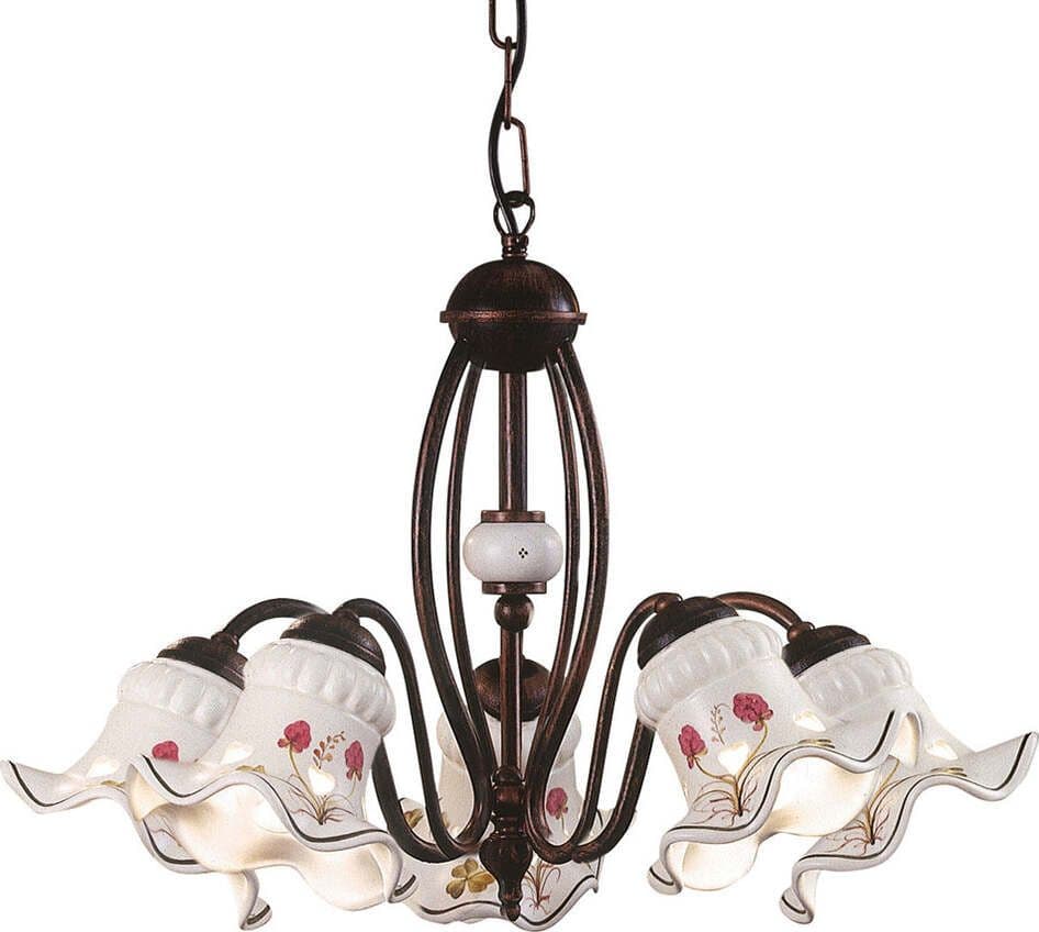 Lampadario-Classico-Chieti-Metallo-E-Ceramica-Nero-Sfumato-Rame-5-Luci-E14