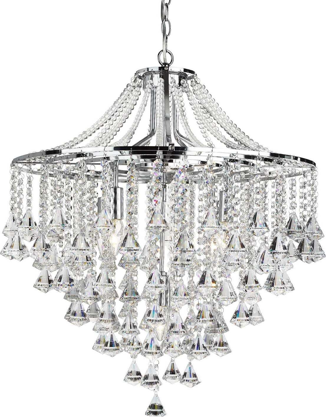 Lampadario-Classico-Dorchester-Acciaio-Cromo-Vetro-5-Luci-E14