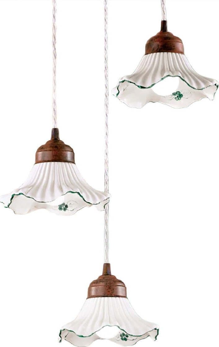 Lampadario-classico-Due-P-illuminazione-ANNA-S3-E27-LED-ceramica-sospensione