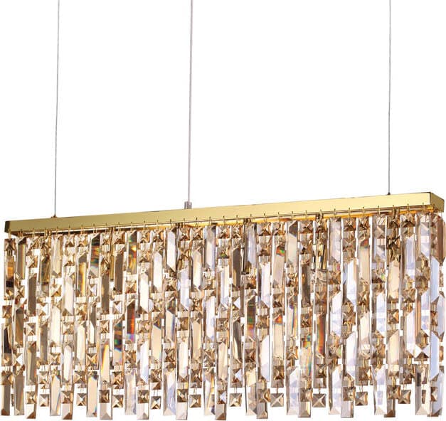 Lampadario-Classico-Elisir-Metallo-Cristallo-Ottone-6-Luci-G9-3W-3000K