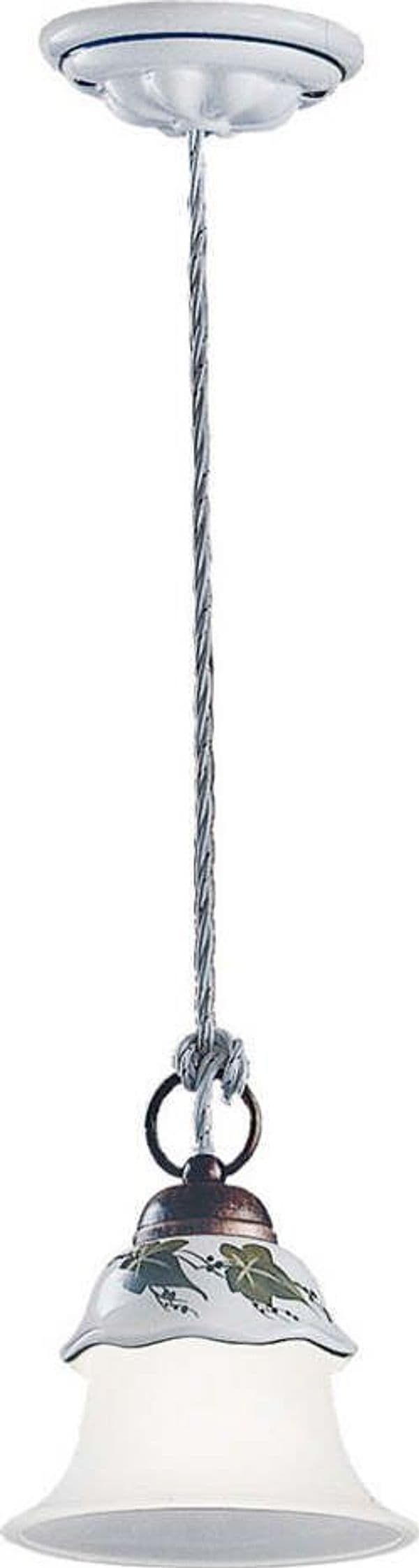Lampadario-Classico-Ferrara-Metallo-E-Ceramica-Nero-Sfumato-Rame-1-Luce-E14