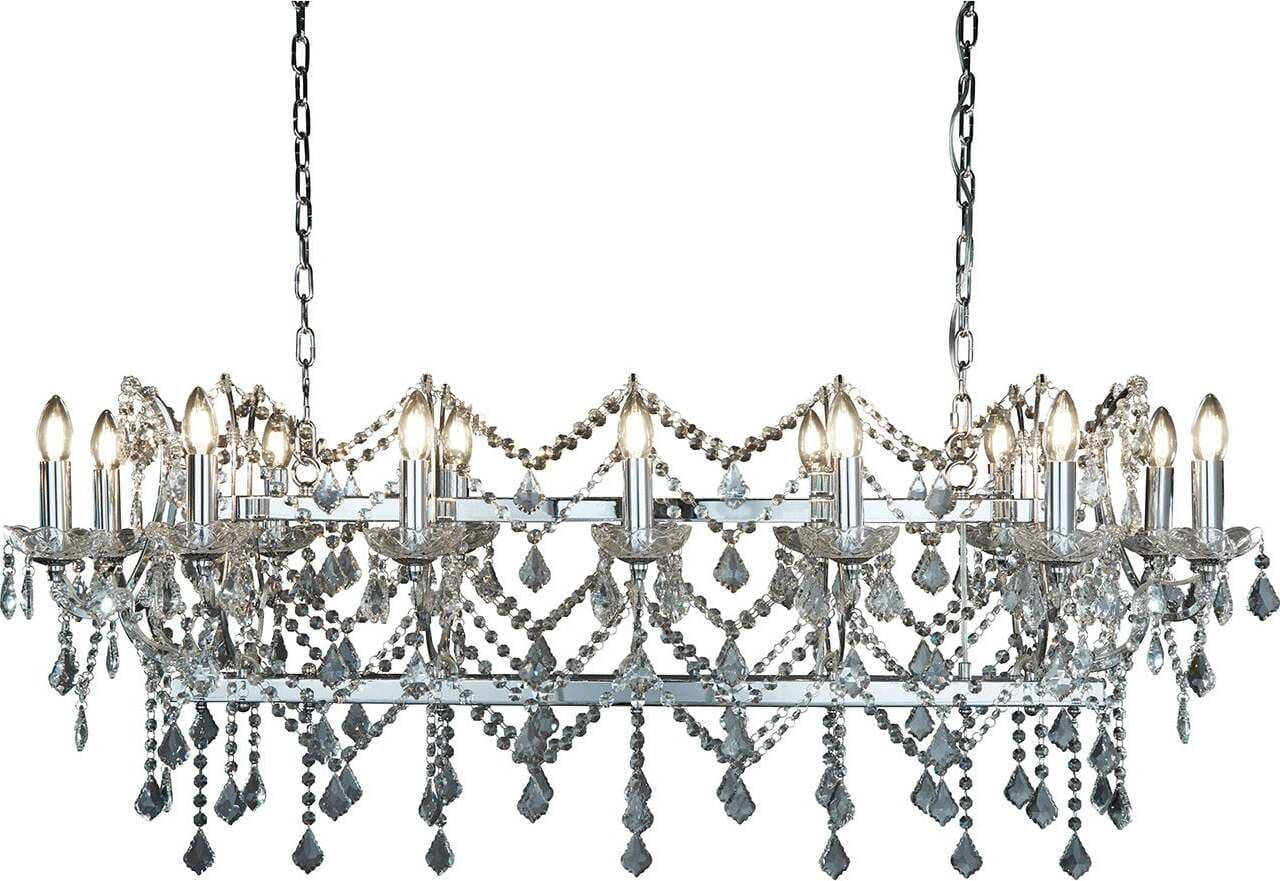 Lampadario-Classico-Firenze-Acciaio-Cromo-Vetro-Bianco-14-Luci-E14
