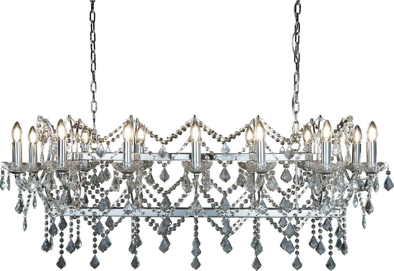 Lampadario-Classico-Firenze-Acciaio-Cromo-Vetro-Bianco-14-Luci-E14
