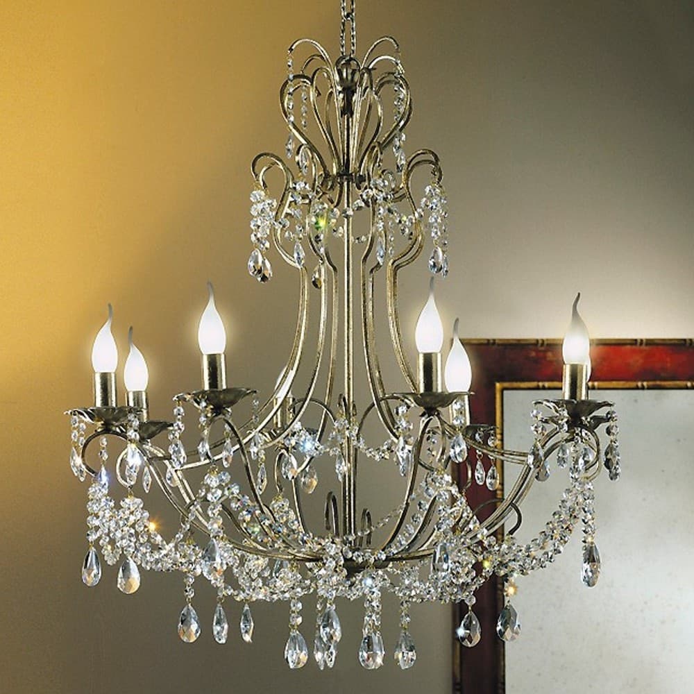 Lampadario-classico-Flami-illuminazione-IRIDE-3980-6F-E14-LED-metallo-cristallo-sospensione