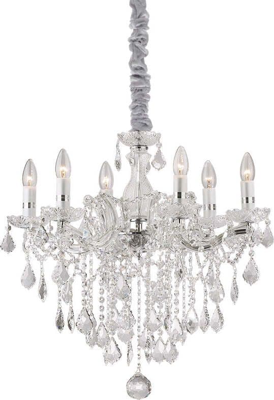 Lampadario-Classico-Florian-Metallo-Cristallo-Cromo-6-Luci-E14