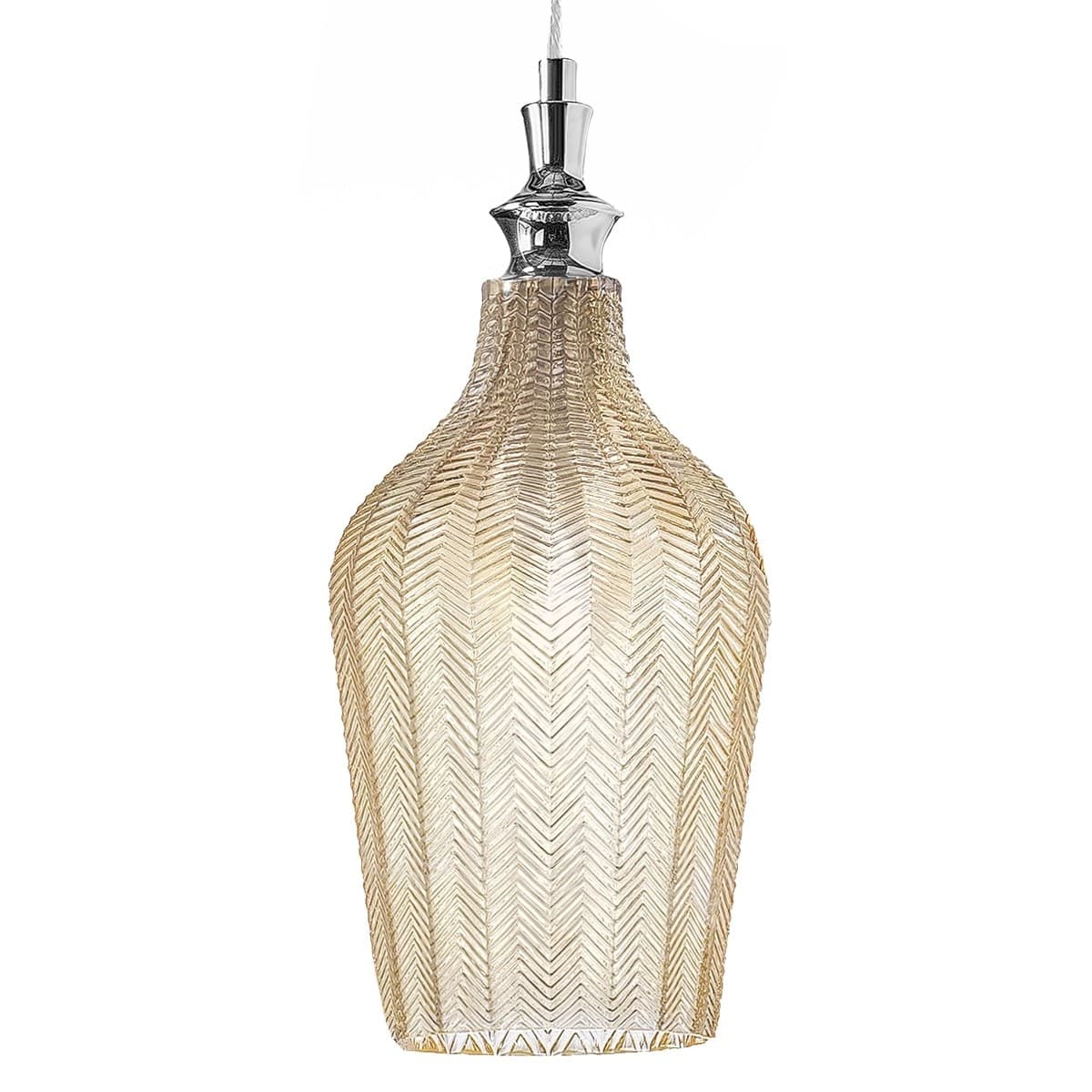 Lampadario-classico-Gea-Luce-CLEOFE-S12-E27-LED-vetro-ocra-lampada-sospensione