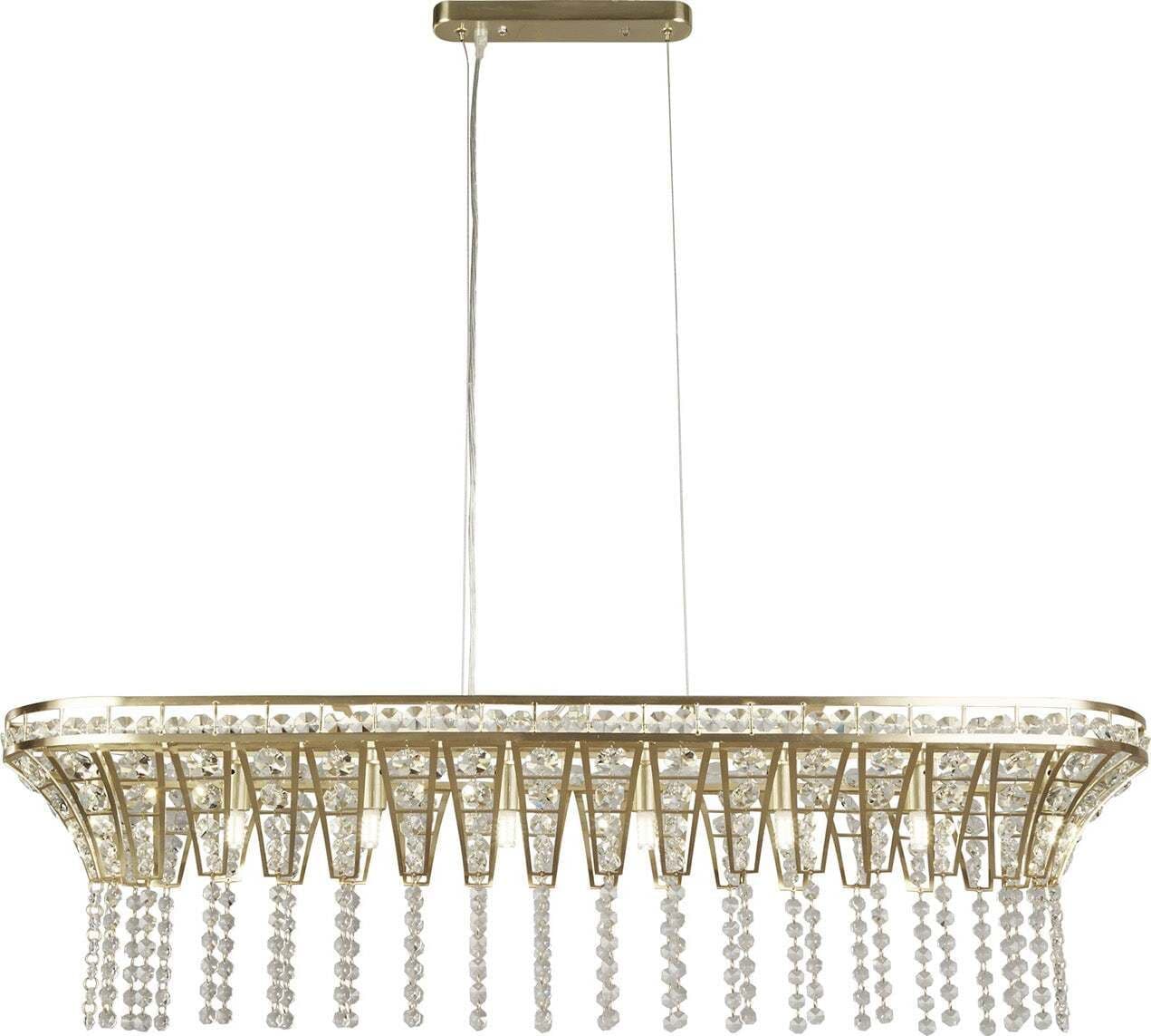 Lampadario-Classico-Gemma-Acciaio-Ottone-Vetro-8-Luci-G9