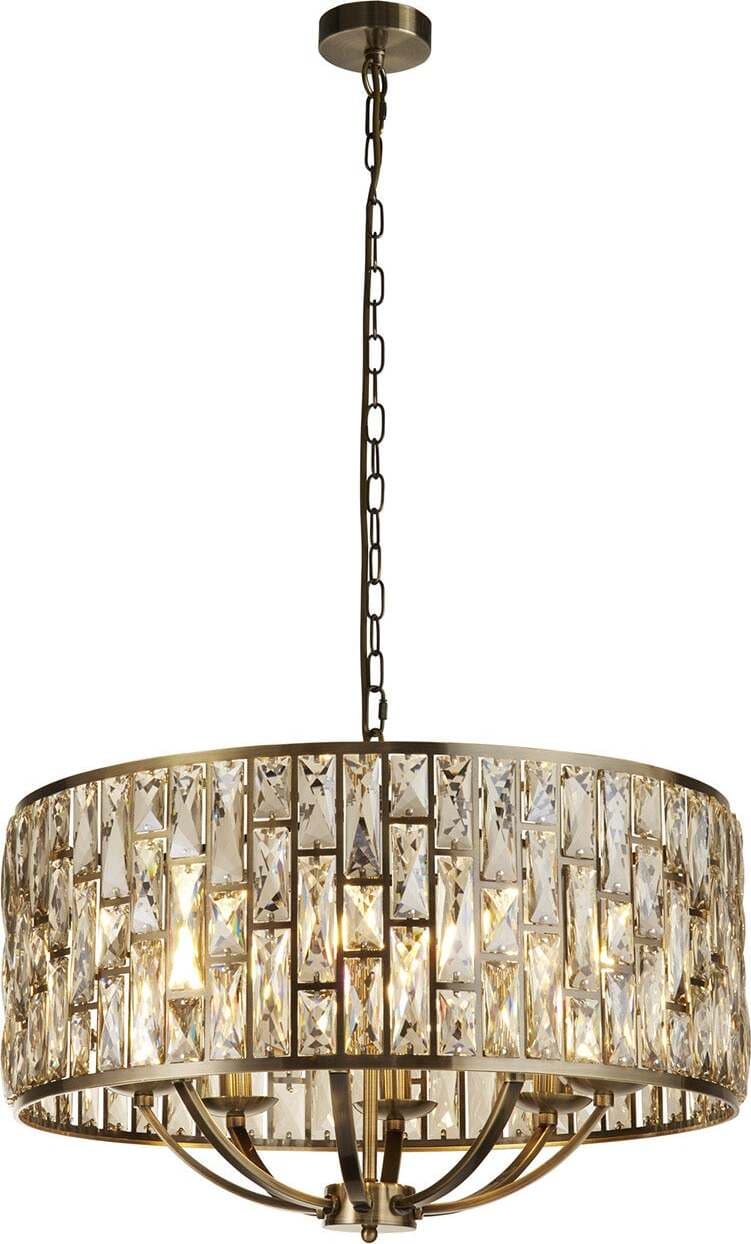 Lampadario-Classico-Gioiello-Acciaio-Ottone-Vetro-8-Luci-E14