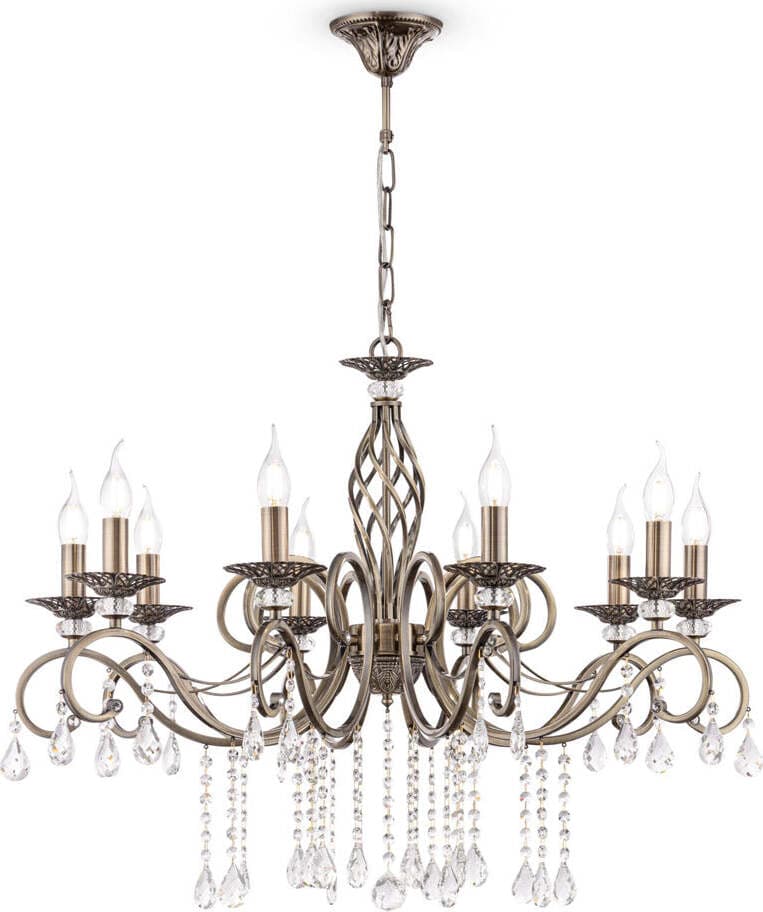 Lampadario-Classico-Grace-Metallo-Ottone-10-Luci