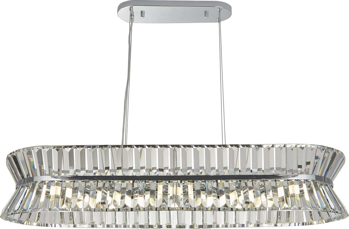 Lampadario-Classico-I-Quartieri-Alti-Acciaio-Cromo-Vetro-Trasparente-10-Luci-G9
