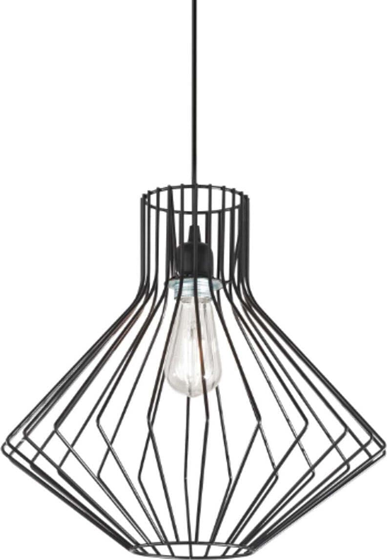 Lampadario-classico-IDEAL-LUX-AMPOLLA-SP1-4-167497-E27-LED-metallo-sospensione