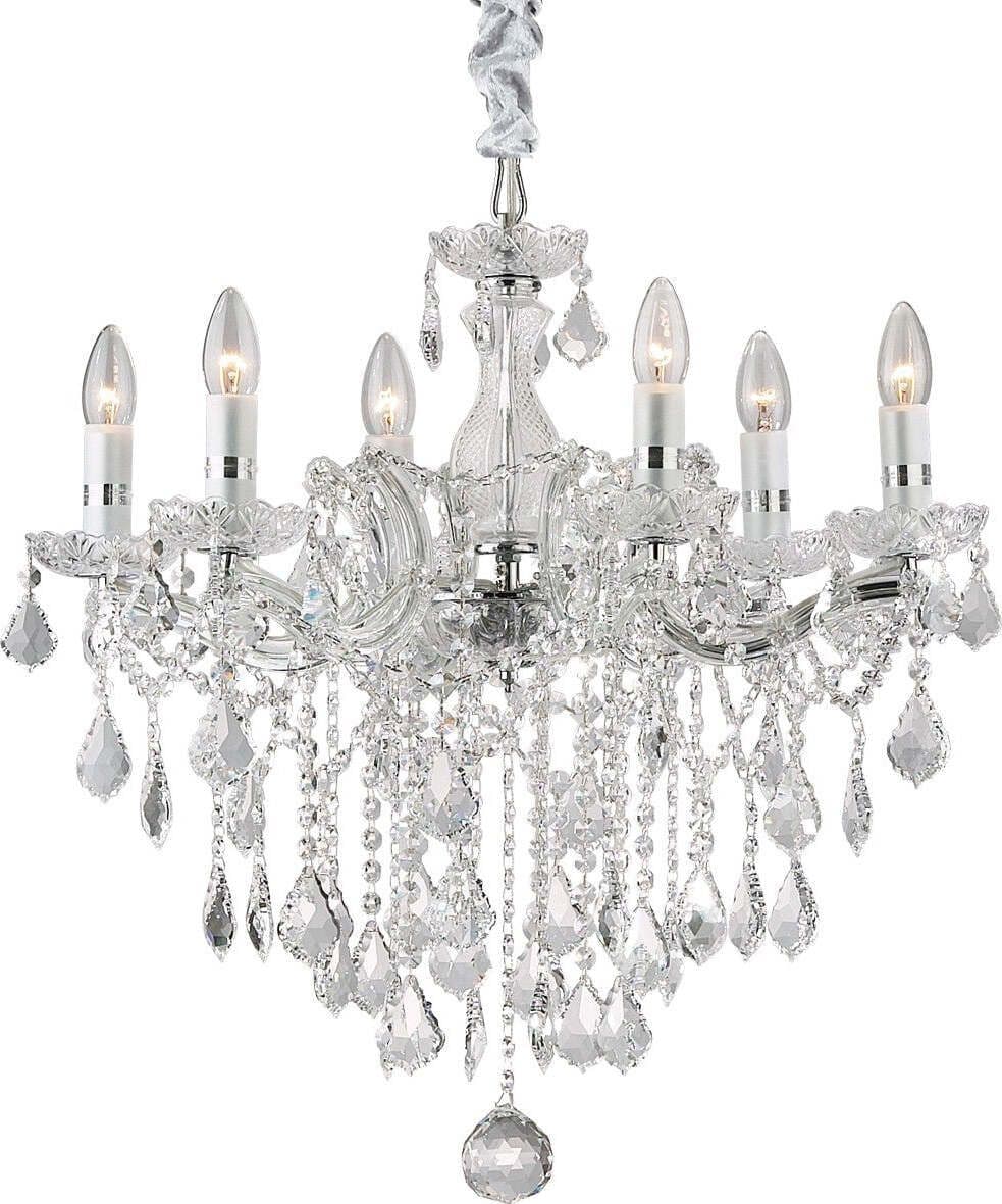 Lampadario-classico-Ideal-Lux-FLORIAN-SP6-CROMO-035628-E14-LED-cristallo-sospensione