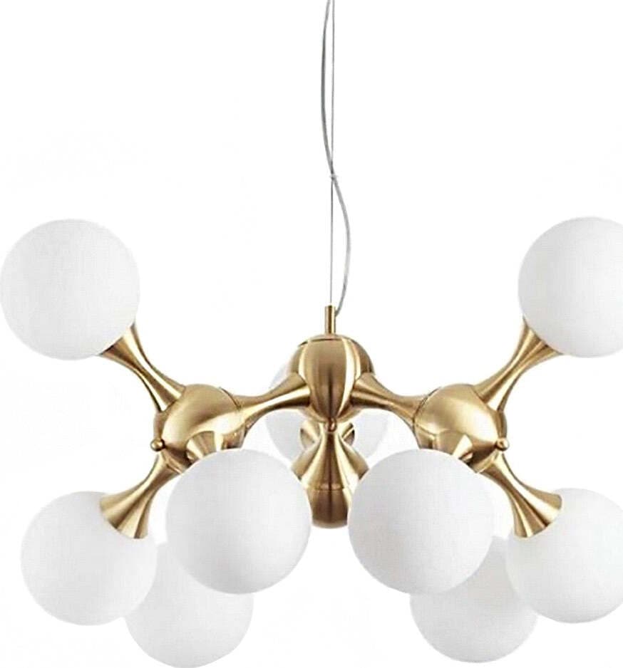 Lampadario-classico-Ideal-Lux-NODI-OTTONE-SP9-241036-E14-LED-vetro-metallo-lampada-soffitto