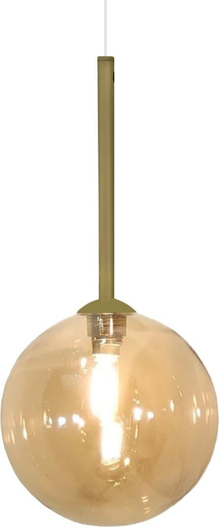 Lampadario-classico-Illuminando-BOLLE-SP-1-OR-AM-G9-LED-metallo-vetro-ambra-sospensione