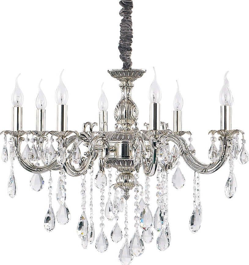 Lampadario-Classico-Impero-Metallo-Cristallo-Argento-8-Luci-E14