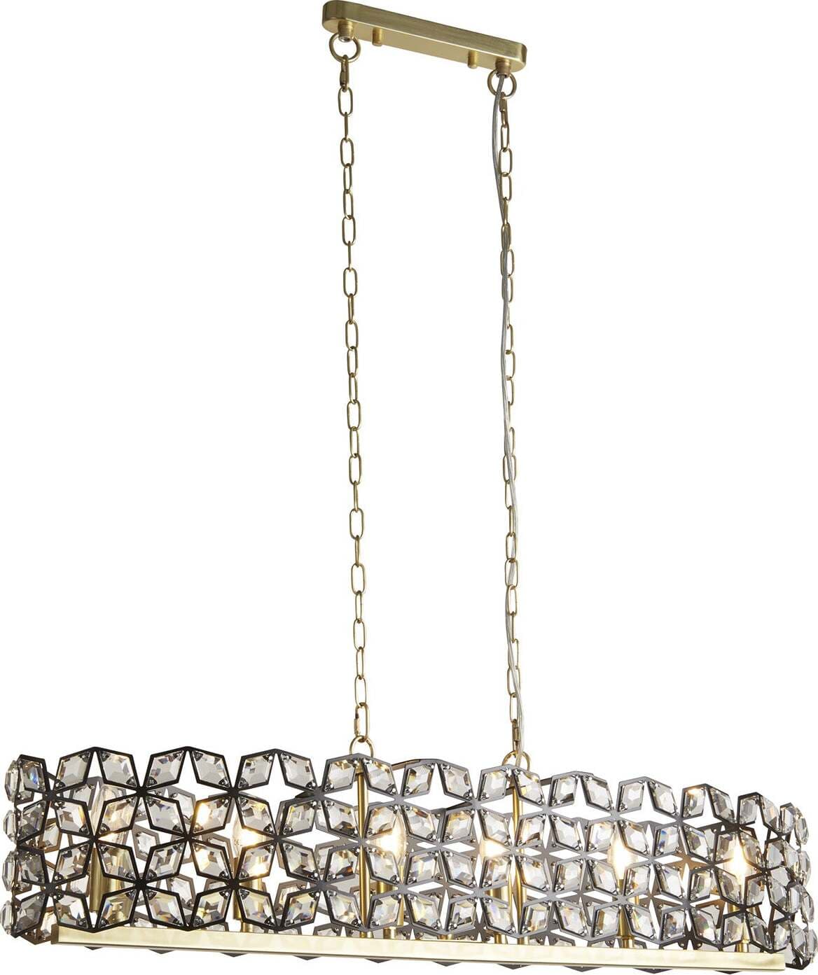 Lampadario-Classico-Iris-Acciaio-Ottone-Vetro-6-Luci-E14