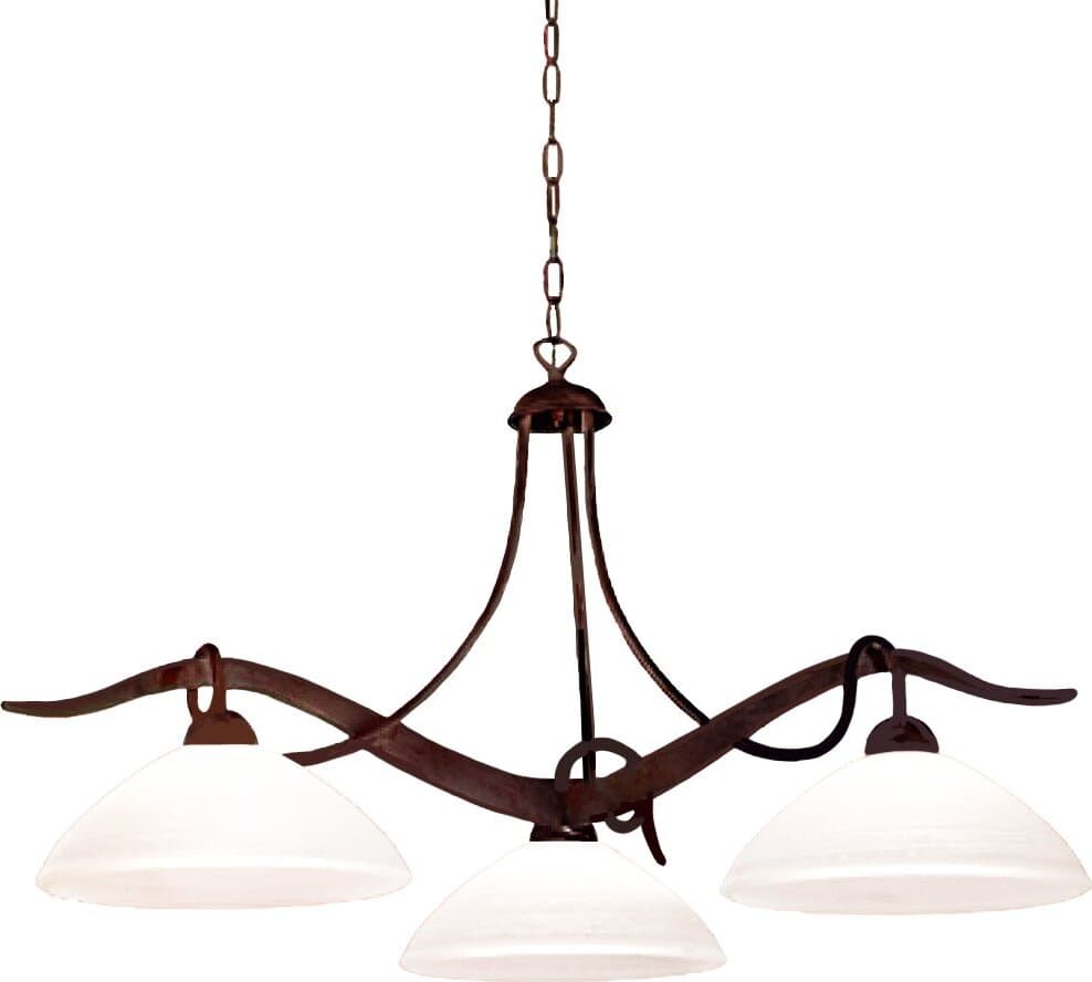 Lampadario-classico-rustico-Due-P-illuminazione-YOKE-2712-S3-E27-LED-marrone-vetro-sospensione-lampada-soffitto