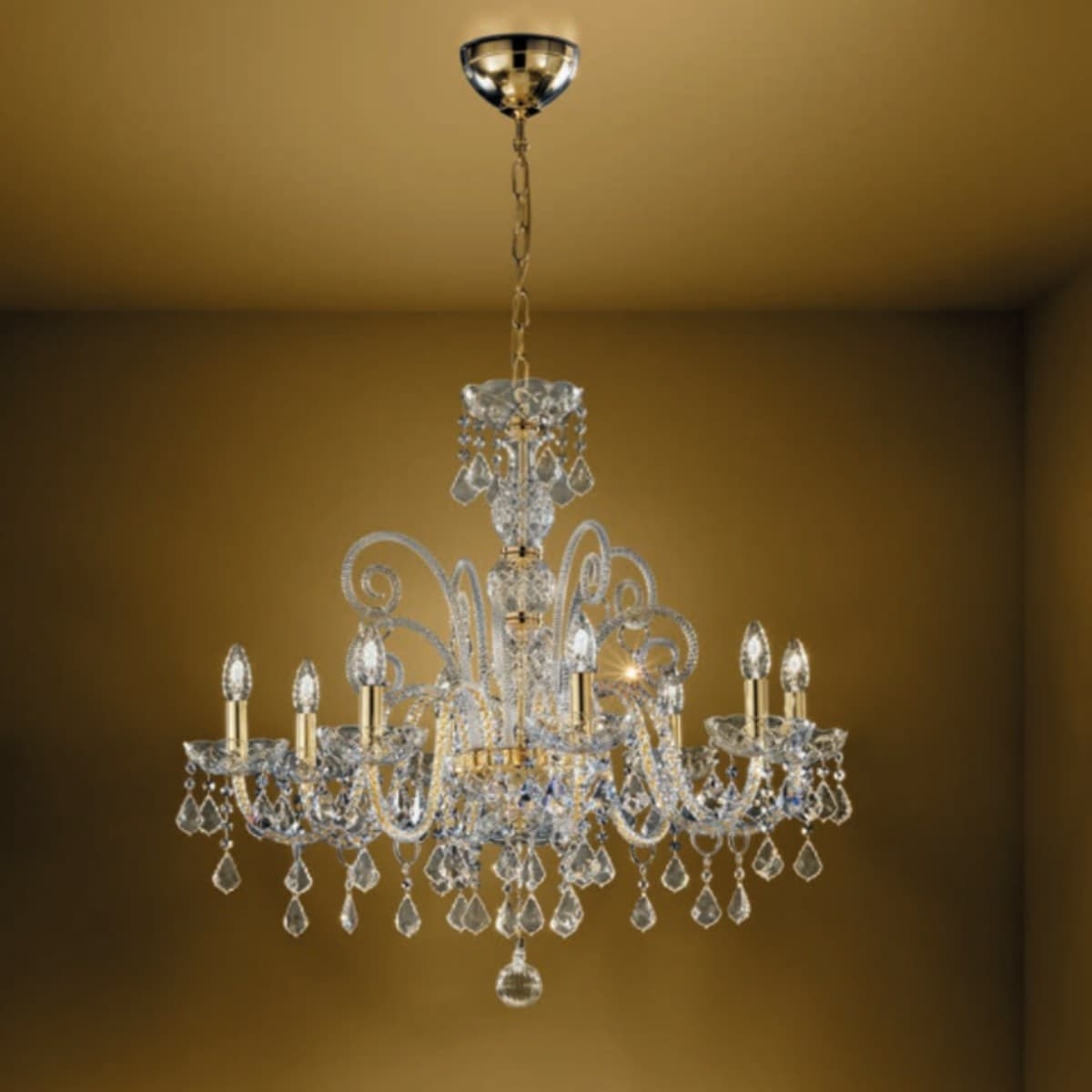 Lampadario-classico-Sylcom-DANDOLO-949-8-E14-LED-vetro-murano-sospensione