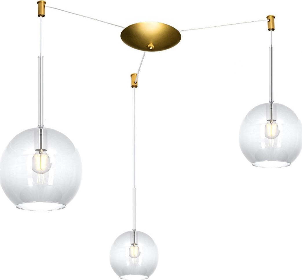 Lampadario-classico-Top-Light-FUTURE-1155-OS-S3-S-MIX-TR-E27-LED-vetro-pirex-soffiato-lampada-soffitto