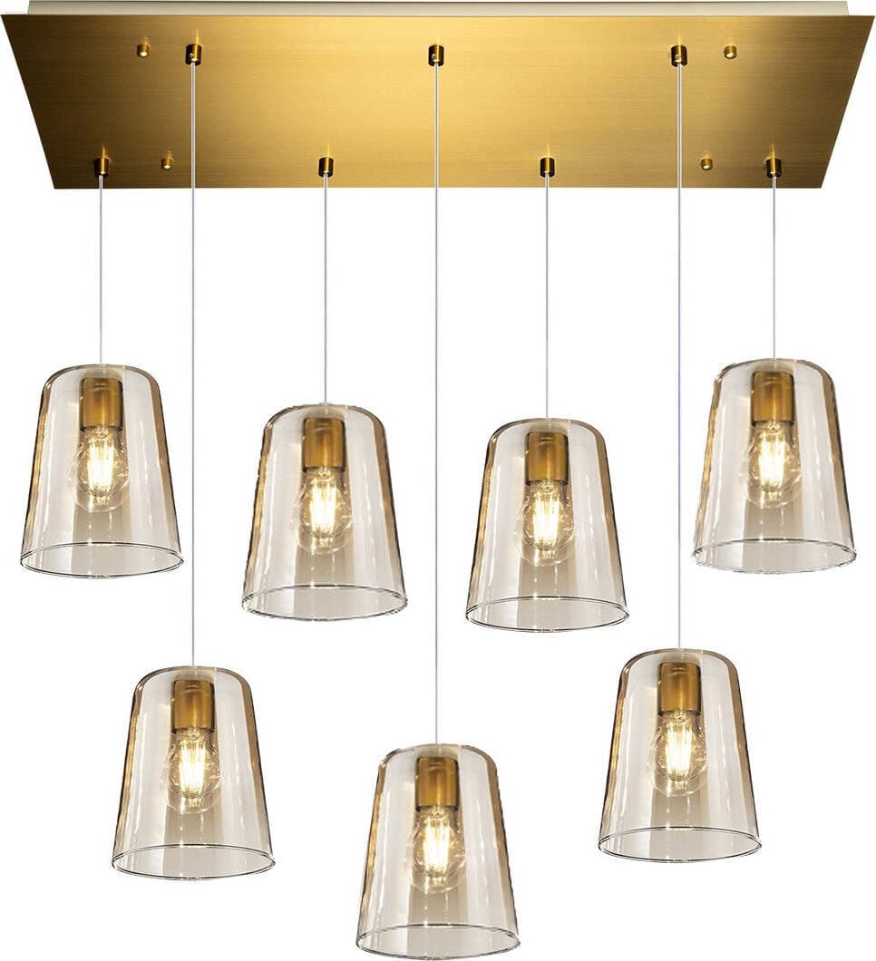 Lampadario-classico-Top-Light-SHADED-1164OS-S7-R-AM-E27-LED-vetro-colorato-lampada-soffitto