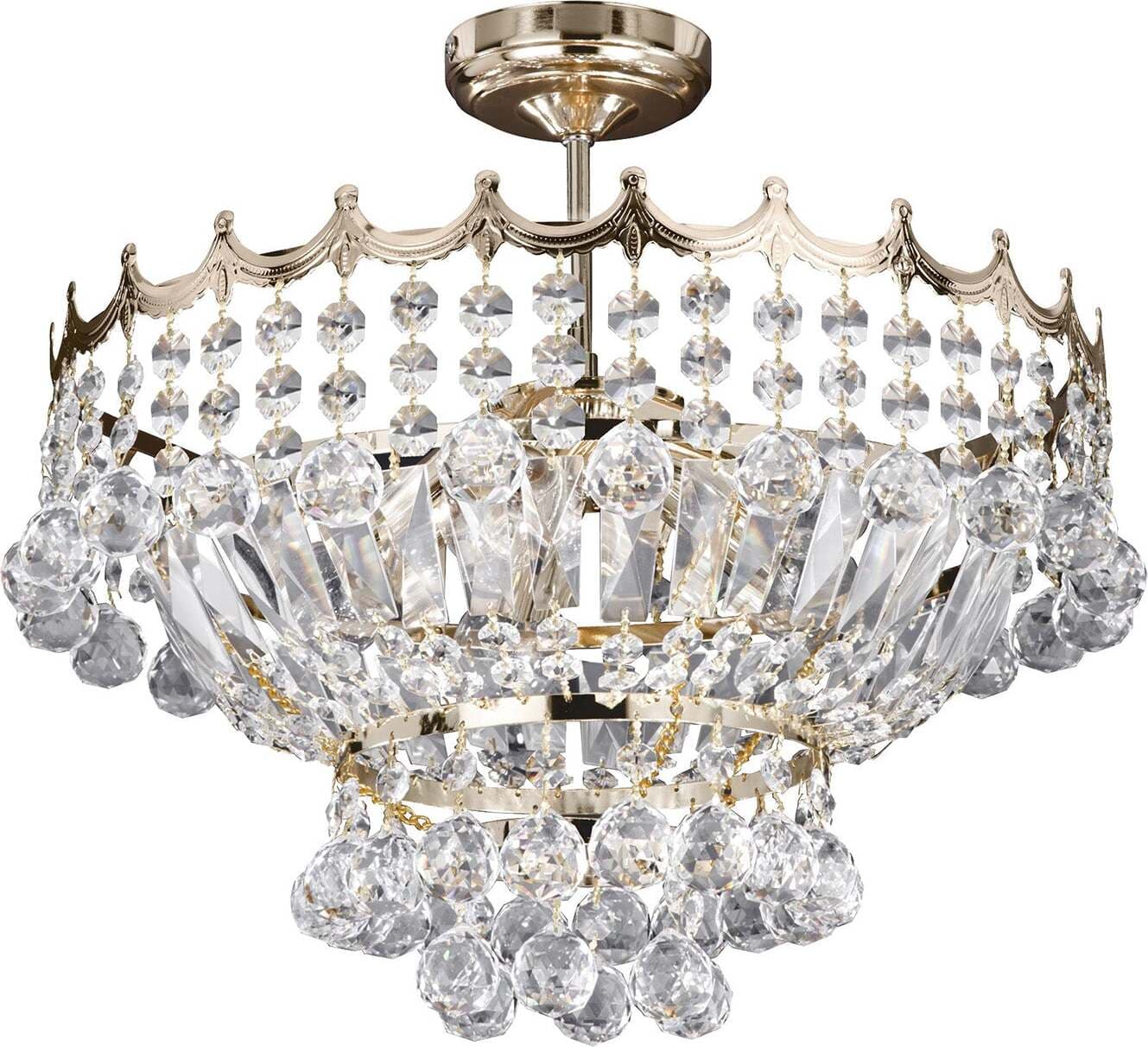 Lampadario-Classico-Versailles-Acciaio-Oro-Vetro-5-Luci-E14