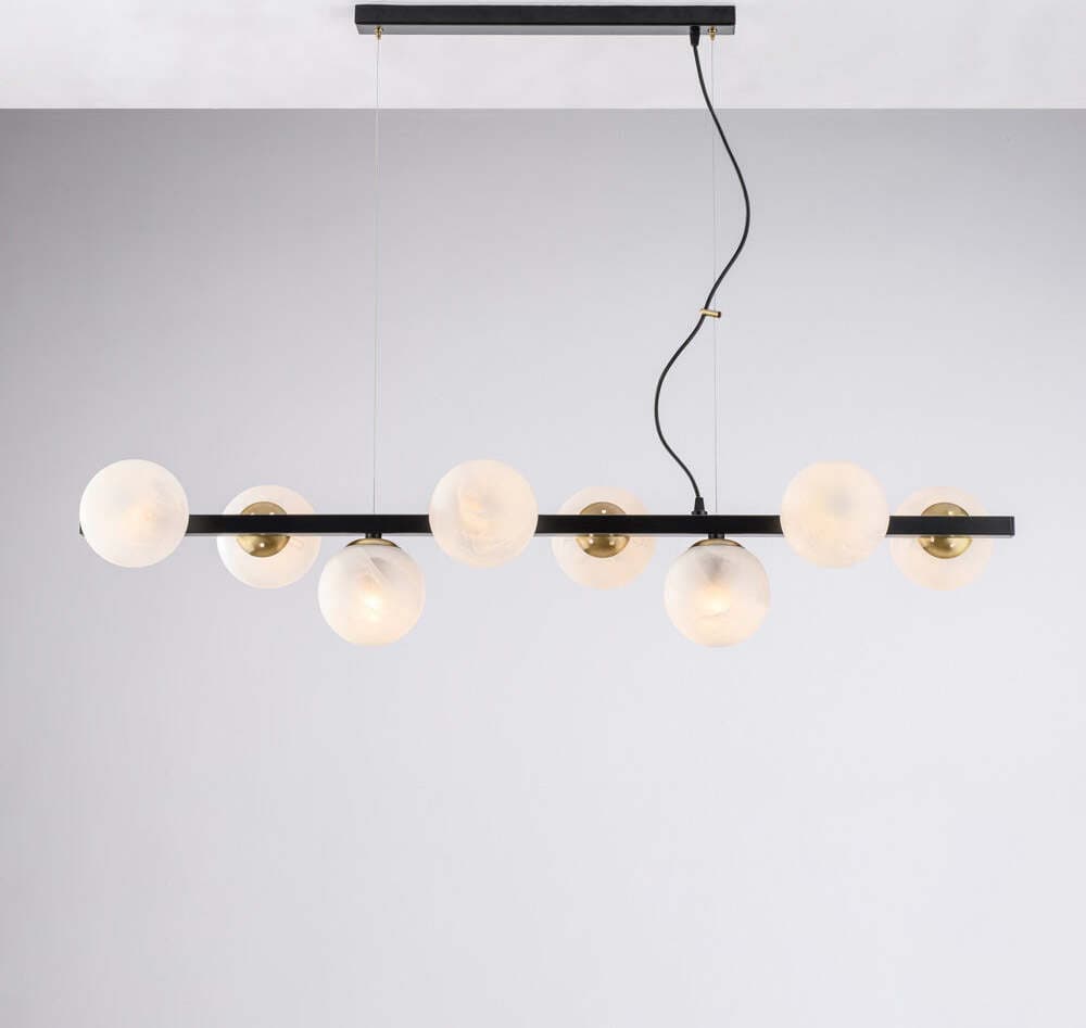 Lampadario-Contemporaneo-Adrian-Nero-Bronzo-8-Luci-E14