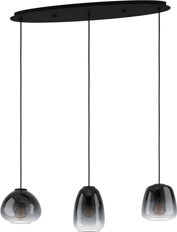 Lampadario-Contemporaneo-Aguilares-3-Luci-Metallo-Nero