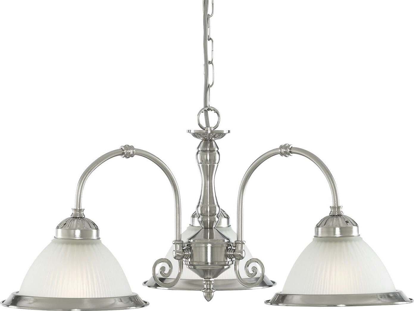 Lampadario-Contemporaneo-American-Dinner-Acciaio-Argento-Vetro-3-Luci-E27