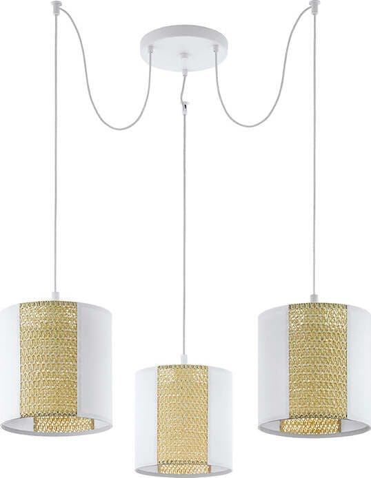 Lampadario-Contemporaneo-Arnhem-3-Luci-Acciaio-Bianco-Rosone-Tondo